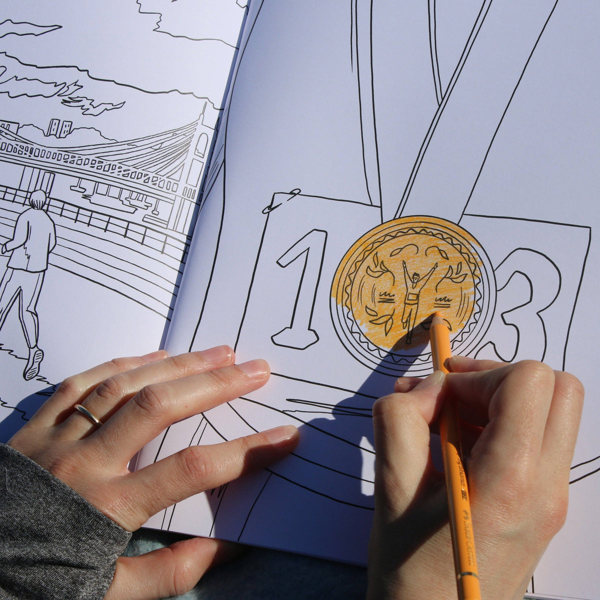 Creative gift for runners Running London colouring book