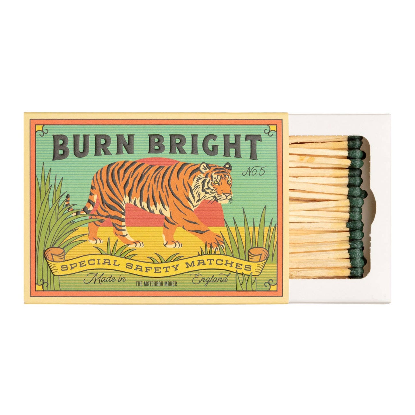 Tiger luxury matchbox with extra long matches