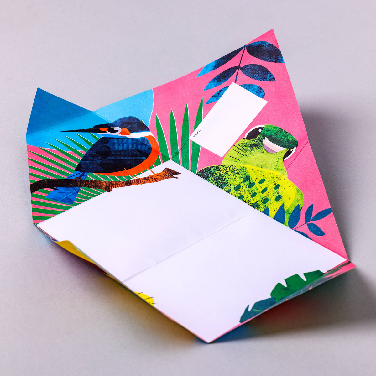 Kids writing a Wild Lives Pigeon folding letter