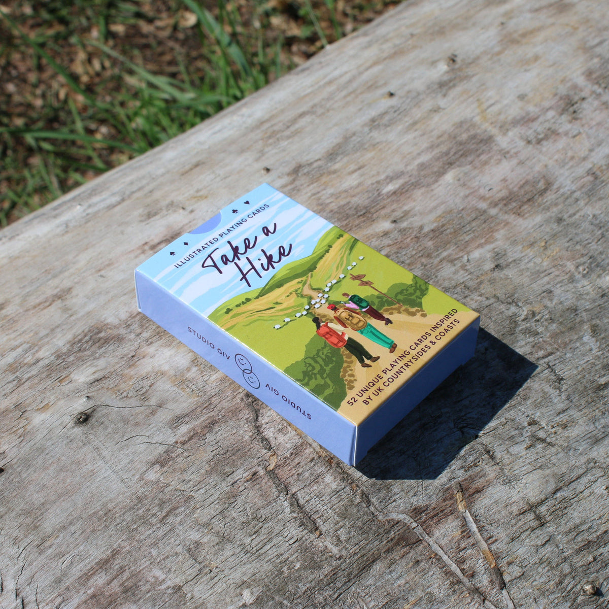 Eco-friendly gift of illustrated playing cards for hikers
