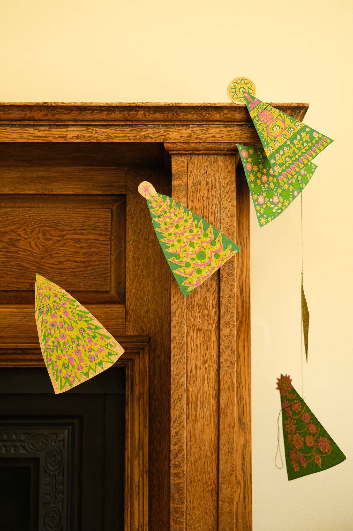 Bold tree design on an eco-friendly sewn garland