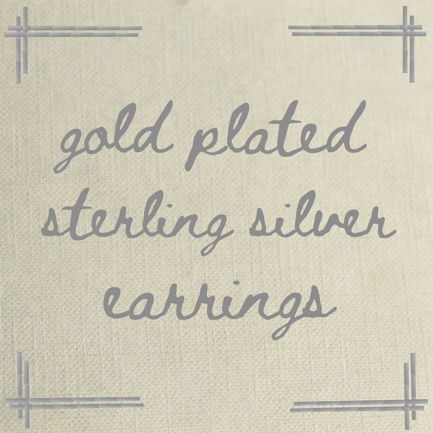 Gold plated sterling silver earrings