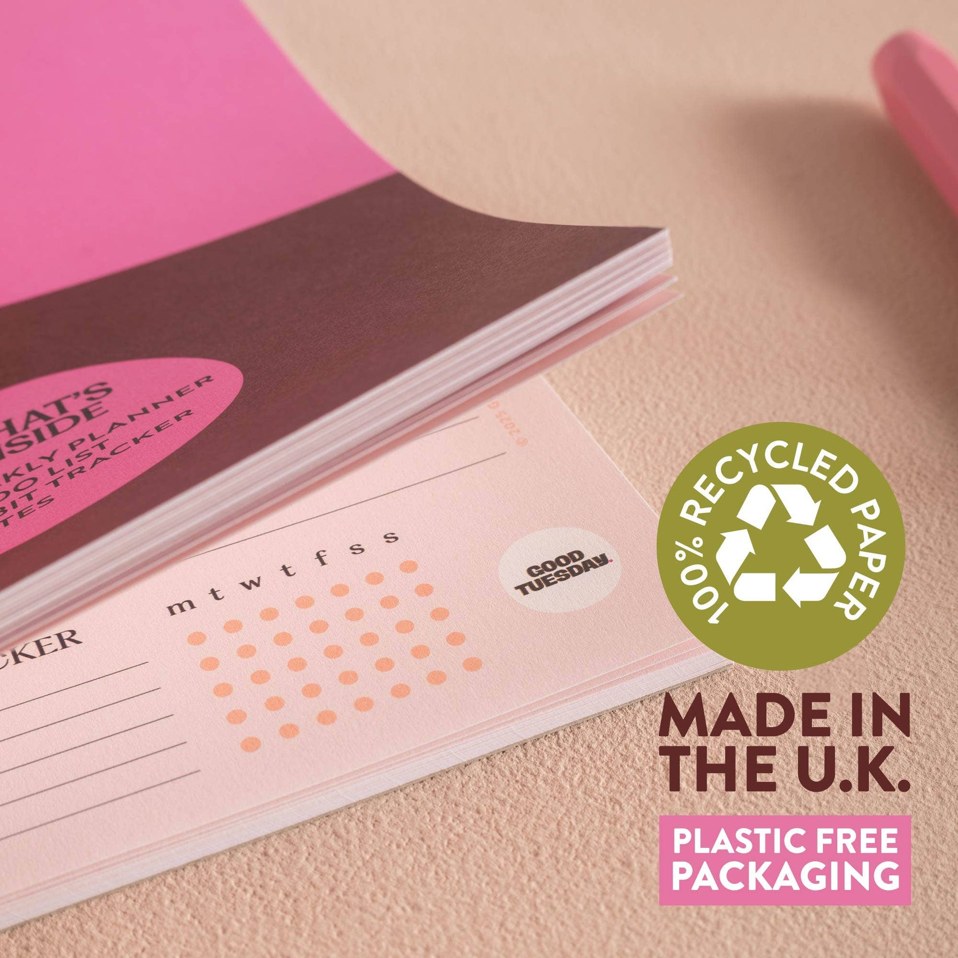 Sustainable packaging for A4 planner pad