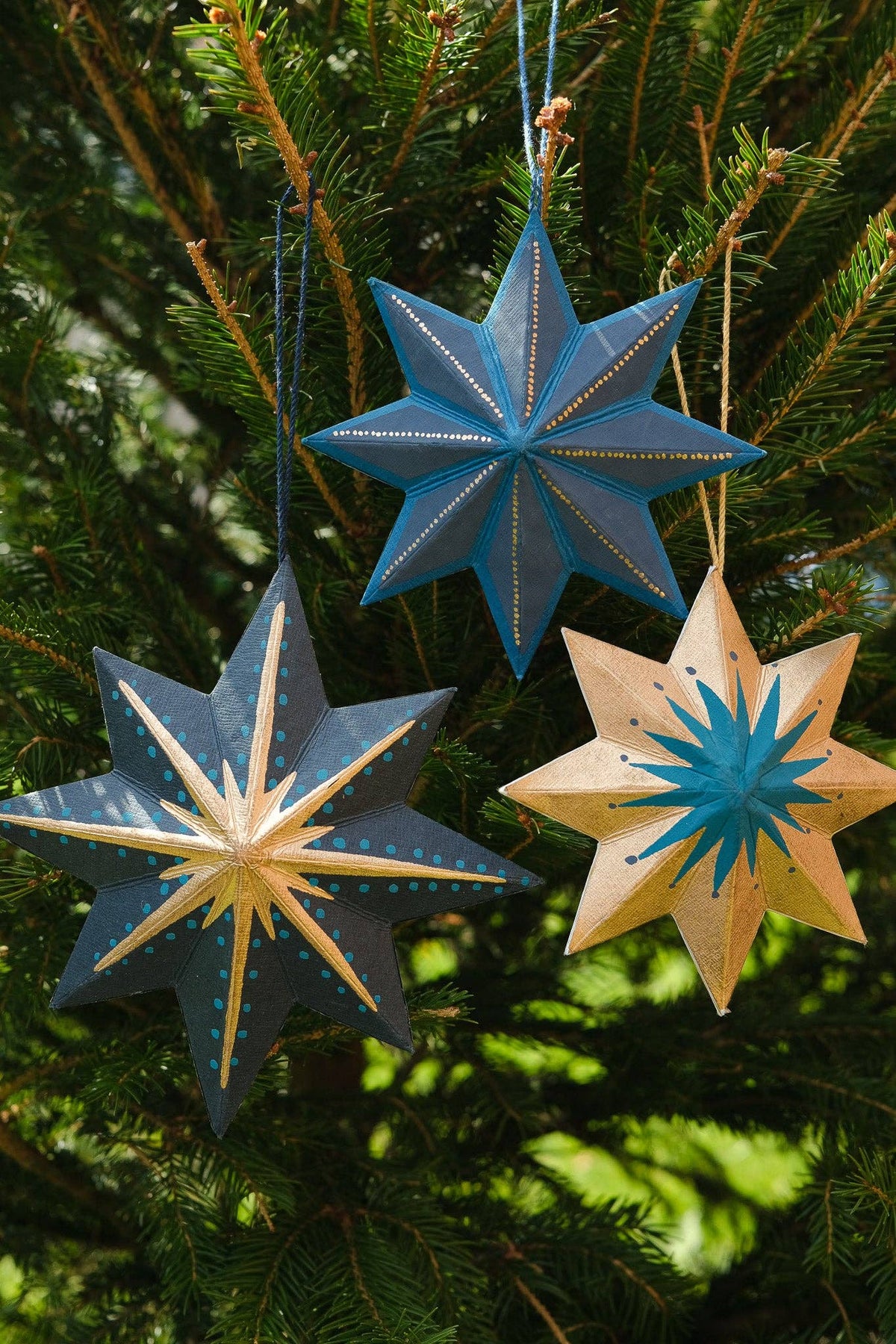 Handmade star board decoration styled in home setting