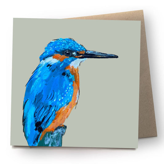 Kingfisher Blank Eco-Friendly Greetings Card by Louise Ellwood Parker