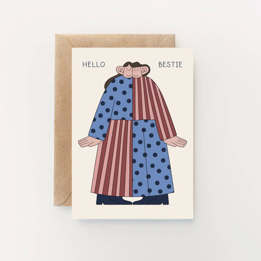 Hello Bestie Galentine's Day Card by Hollie Fuller