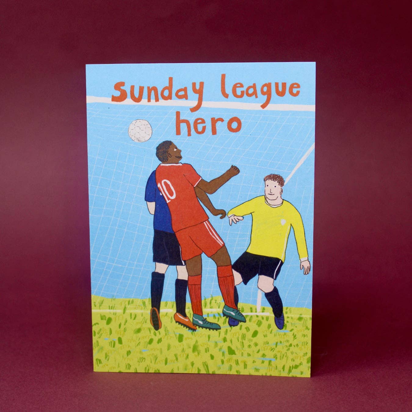 Sunday League Hero card with recycled brown envelope