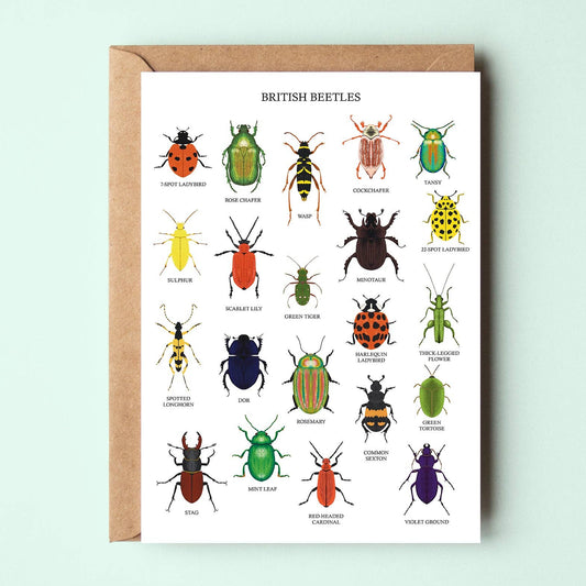 British Beetles Greetings Card