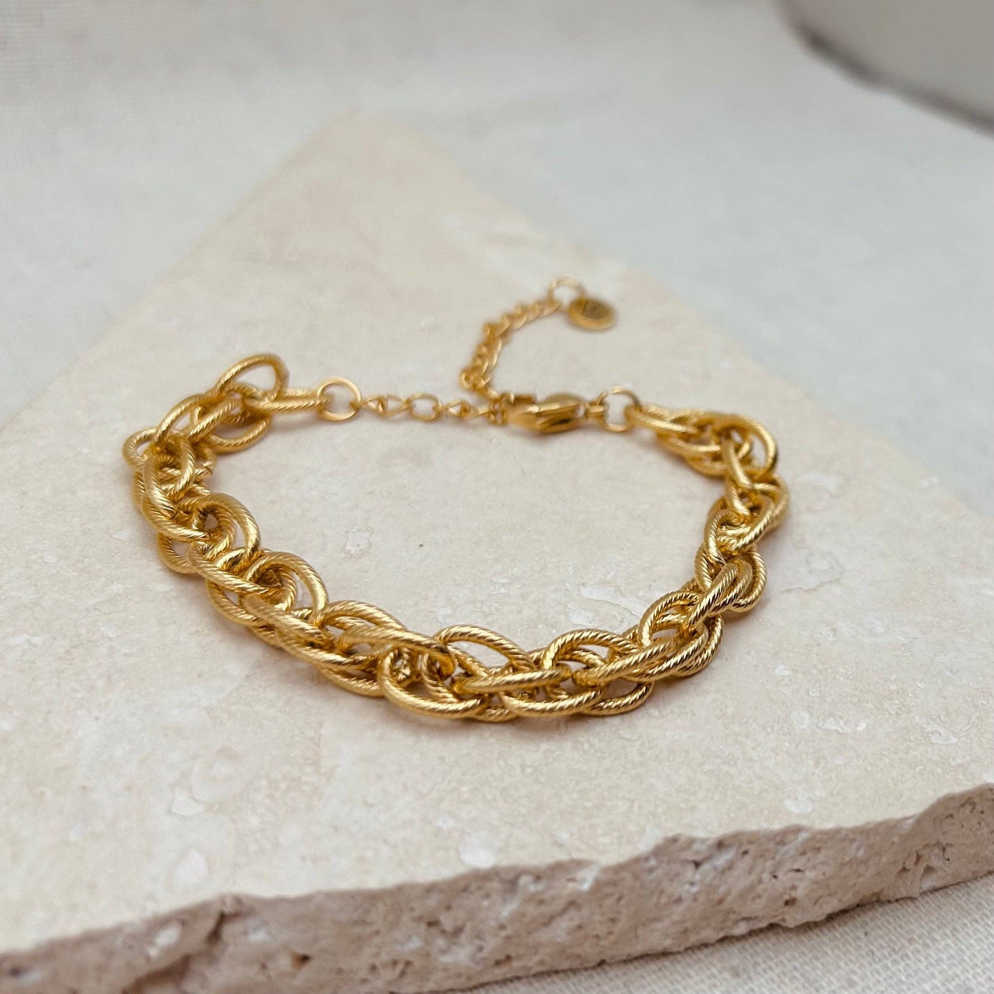 Little Nell Gold Multi-link Bracelet featuring lobster claw clasp