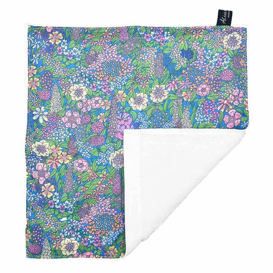 Reusable Face cloth in Liberty Ciara Blossom on one side and white cotton on the other side.