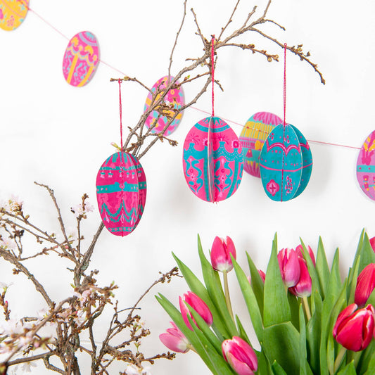 Eco-Friendly 3D Easter Egg Decor, Sustainably Sourced