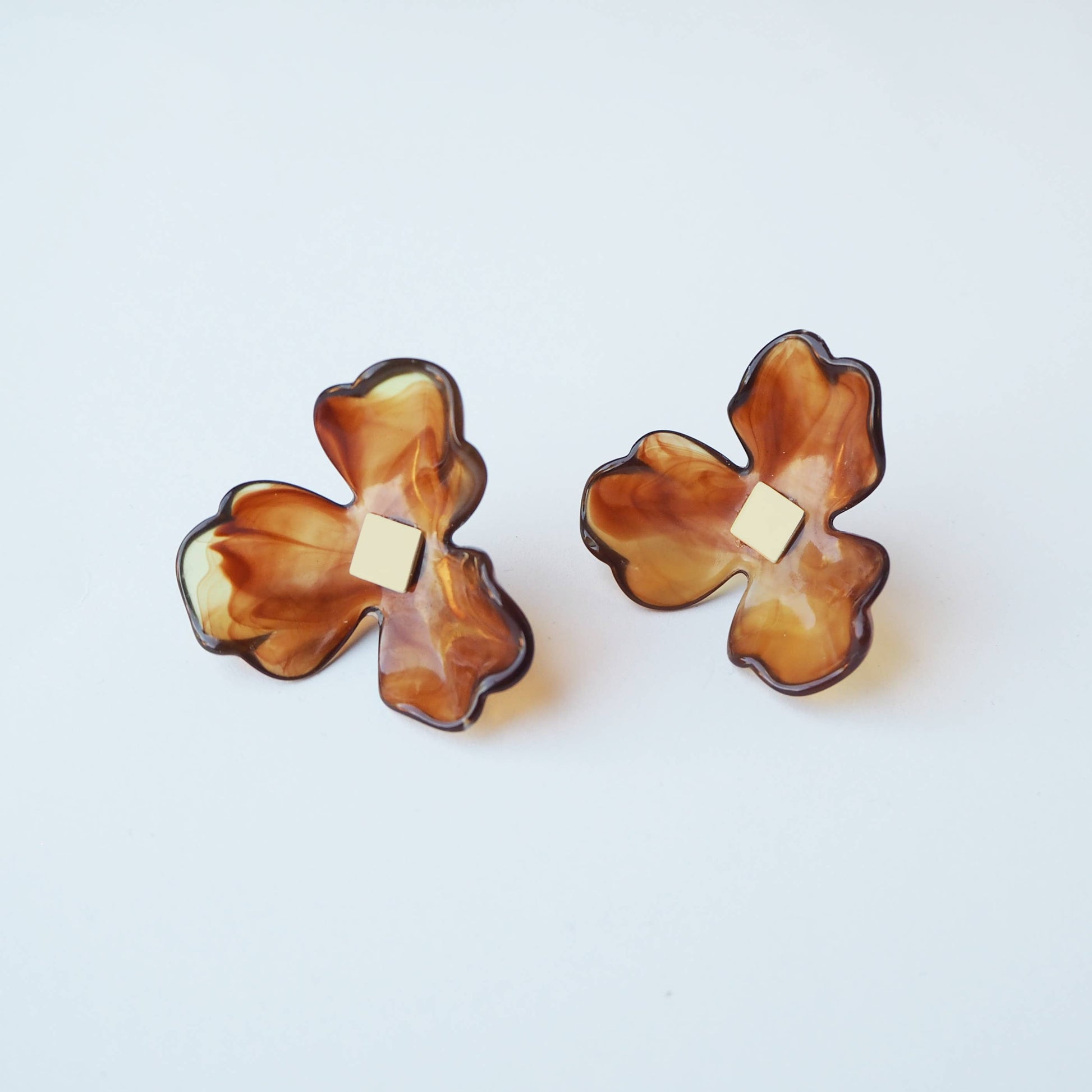Ochre statement earrings in sustainable gift packaging