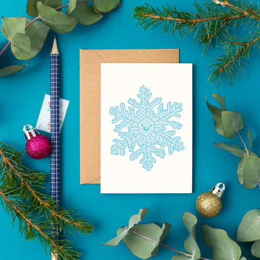 Sustainably sourced A7 winter gift topper card