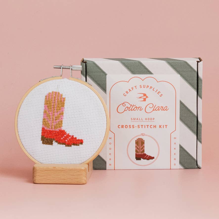 Cowboy Boot Cross Stitch Kit packaging