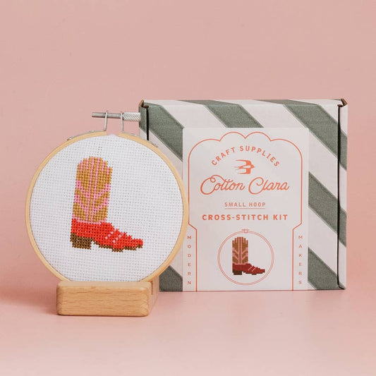 Cowboy Boot Cross Stitch Kit packaging