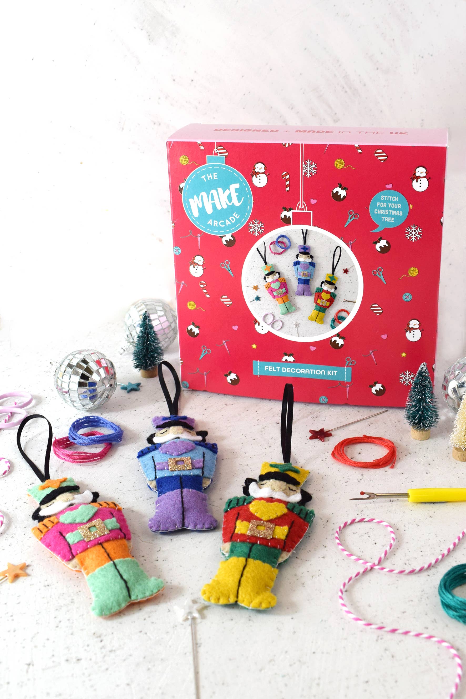 Rainbow Nutcrackers Felt Decoration Kit Me Not And Green