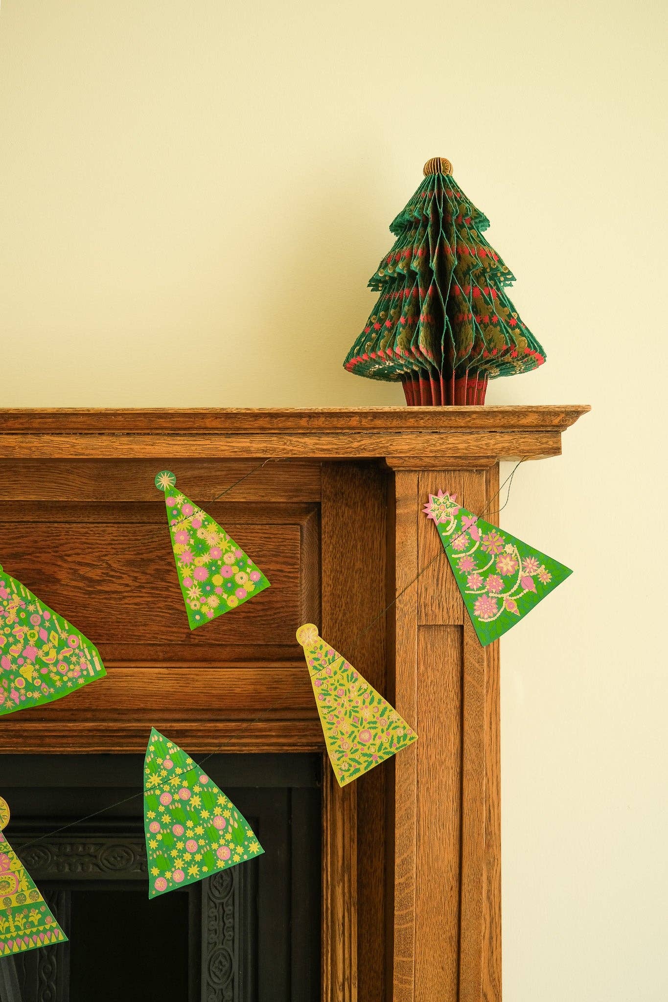 Brightly coloured eco-friendly Christmas garland