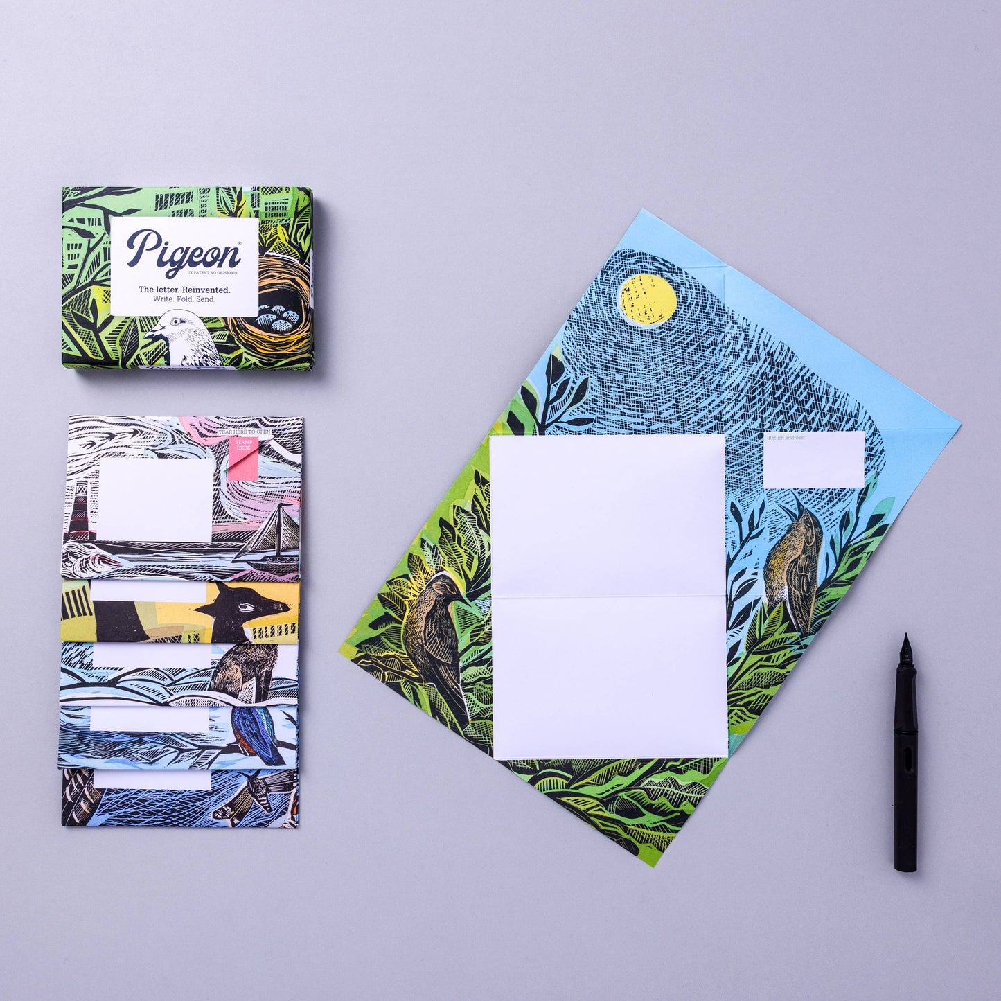 Angela Harding Wildlife Illustration Folding Letter