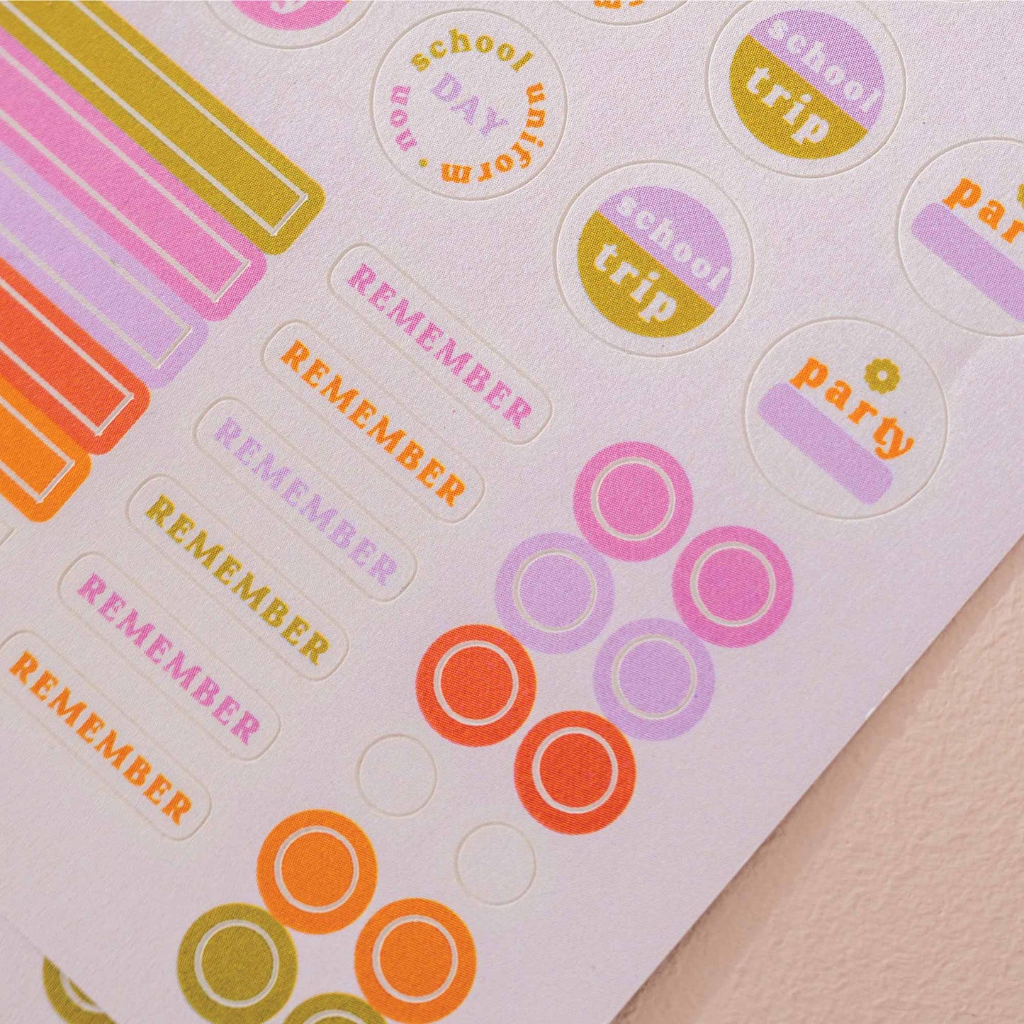 Family Calendar Stickers | Recycled Paper Stickers
