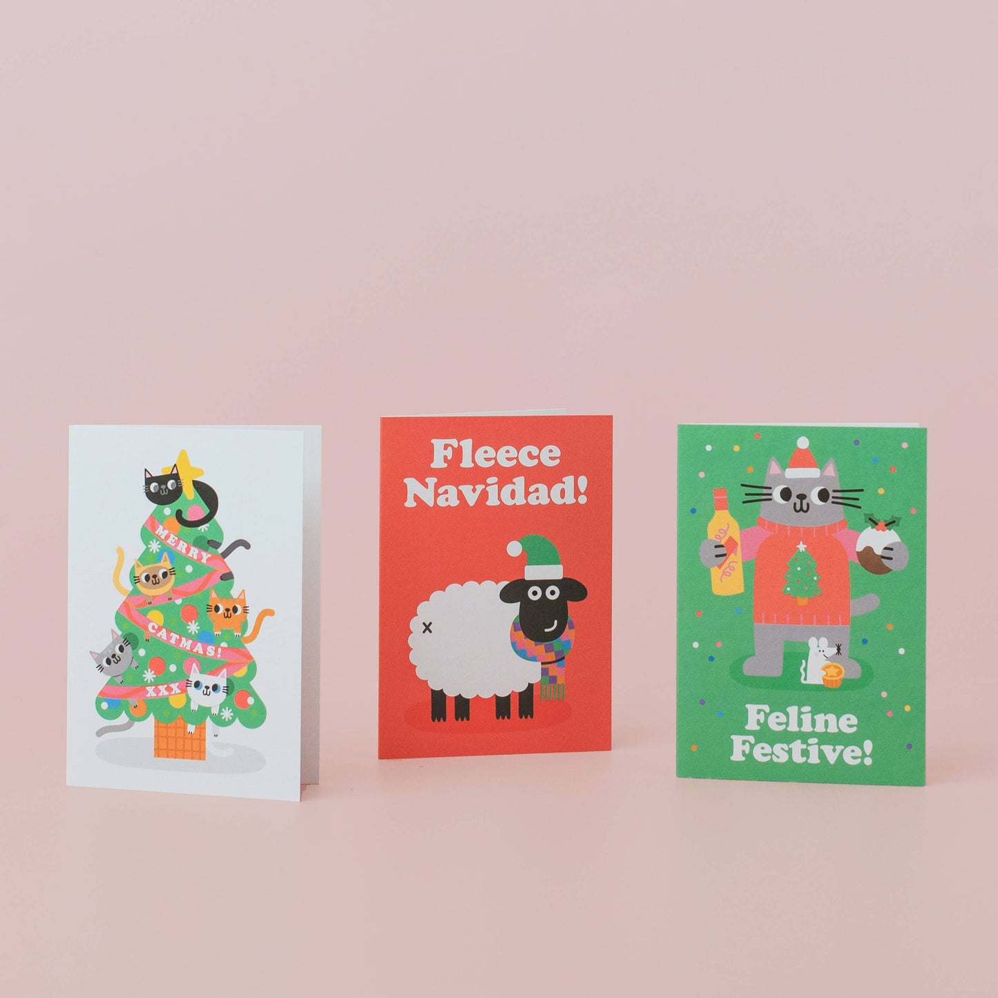 Studio Boketto eco-friendly Christmas card collection featuring Elton John reindeer
