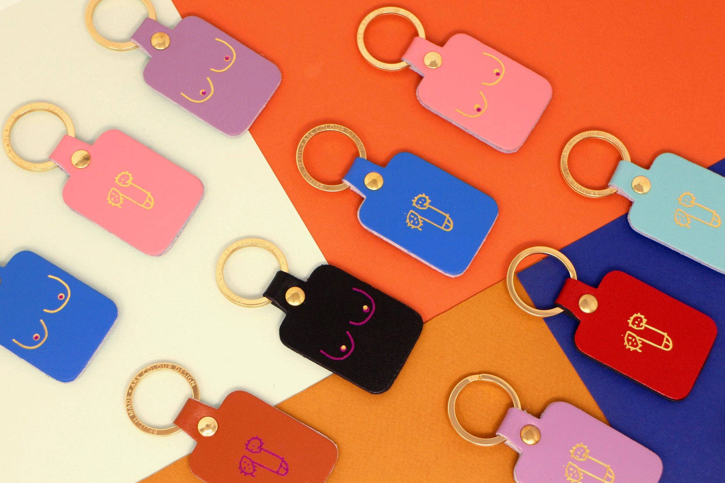 Playful Willy Leather Key Fob | Ark Colour Design