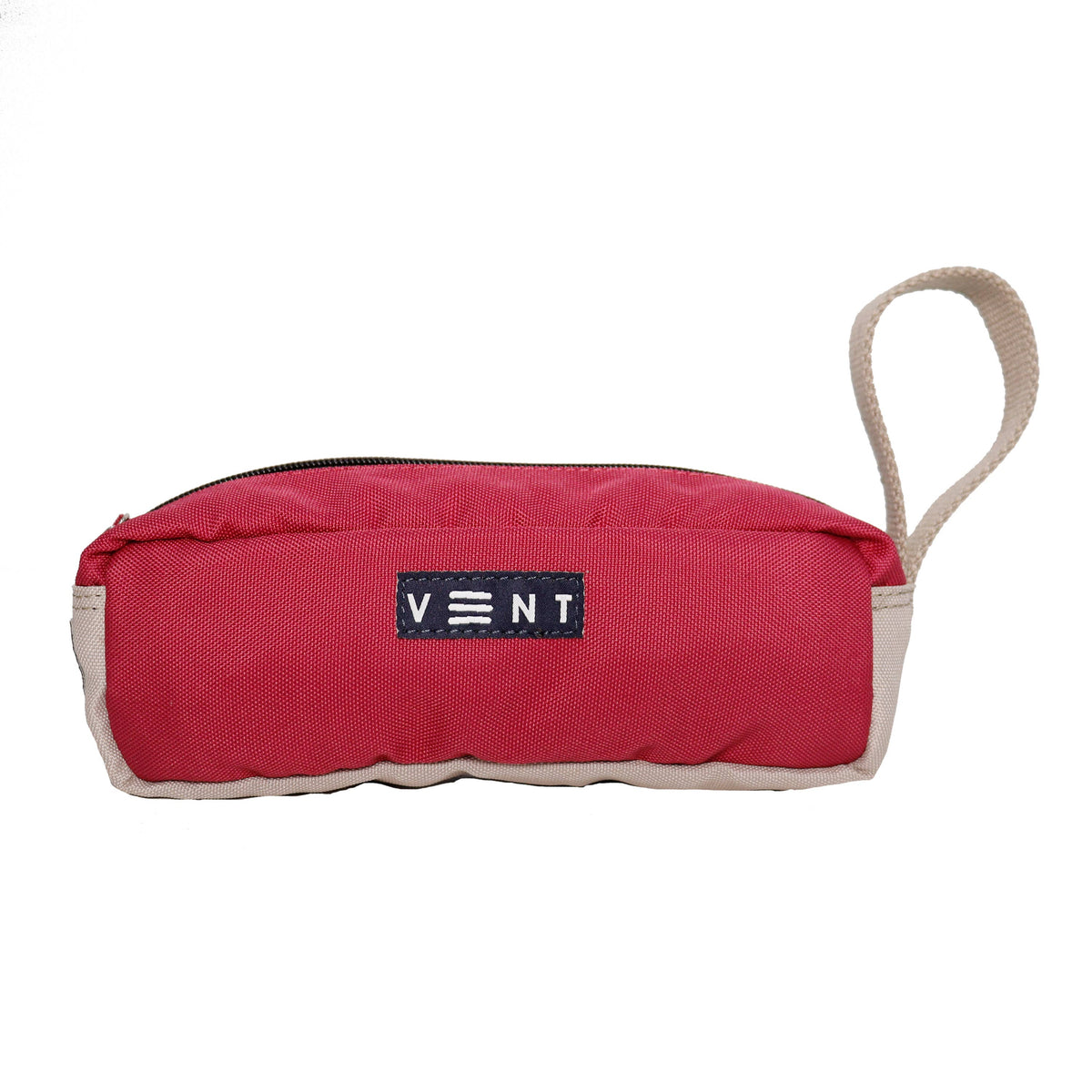 Raspberry pink recycled ocean plastic pencil case styling shot