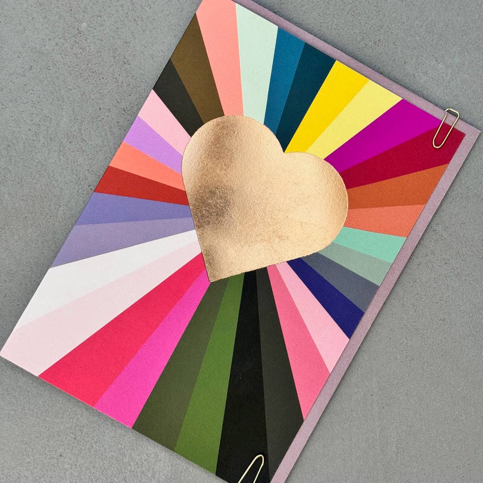 Sustainably sourced Valentine's card with lavender envelope