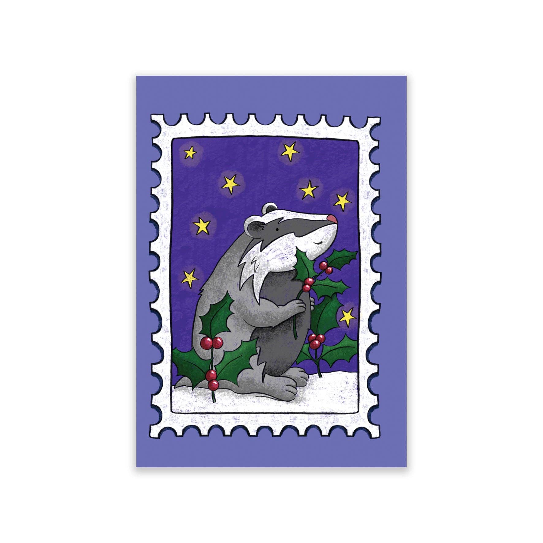 Four cute woodland animal Christmas card designs