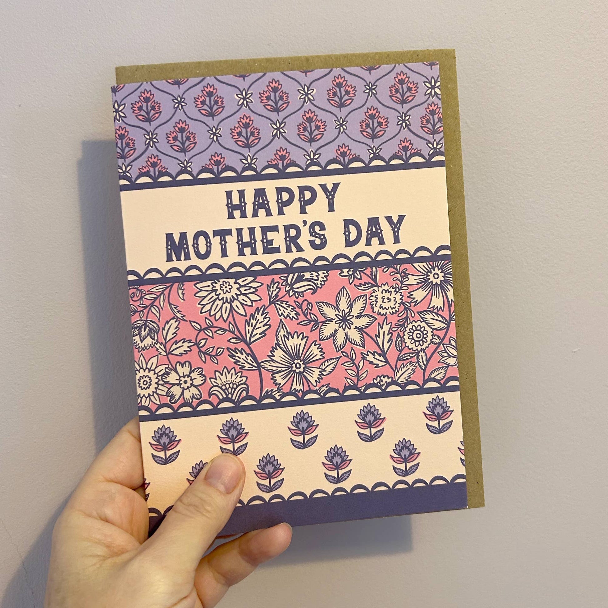 Sustainable Mother's Day card with kraft envelope