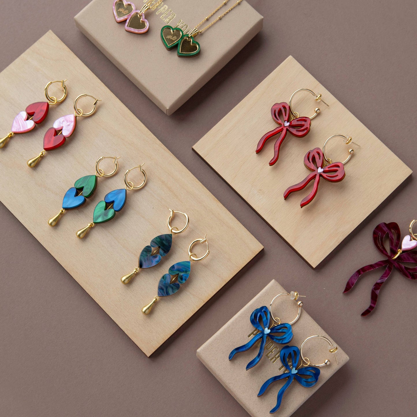 Eco-conscious heart earrings for women