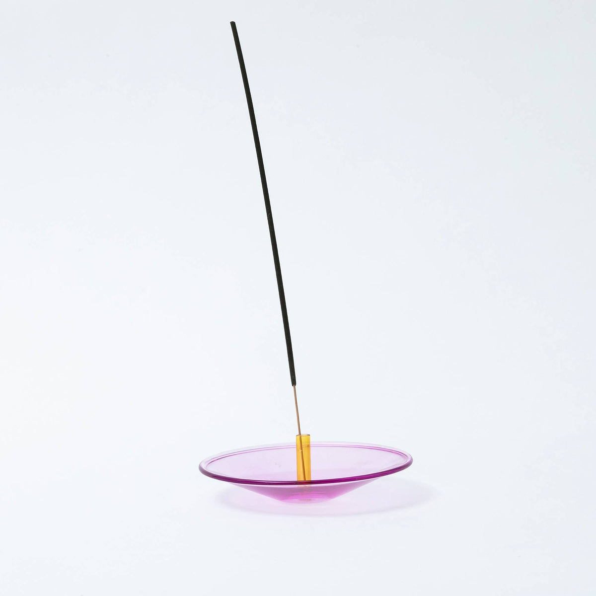 Contemporary glass incense dish and ash catcher