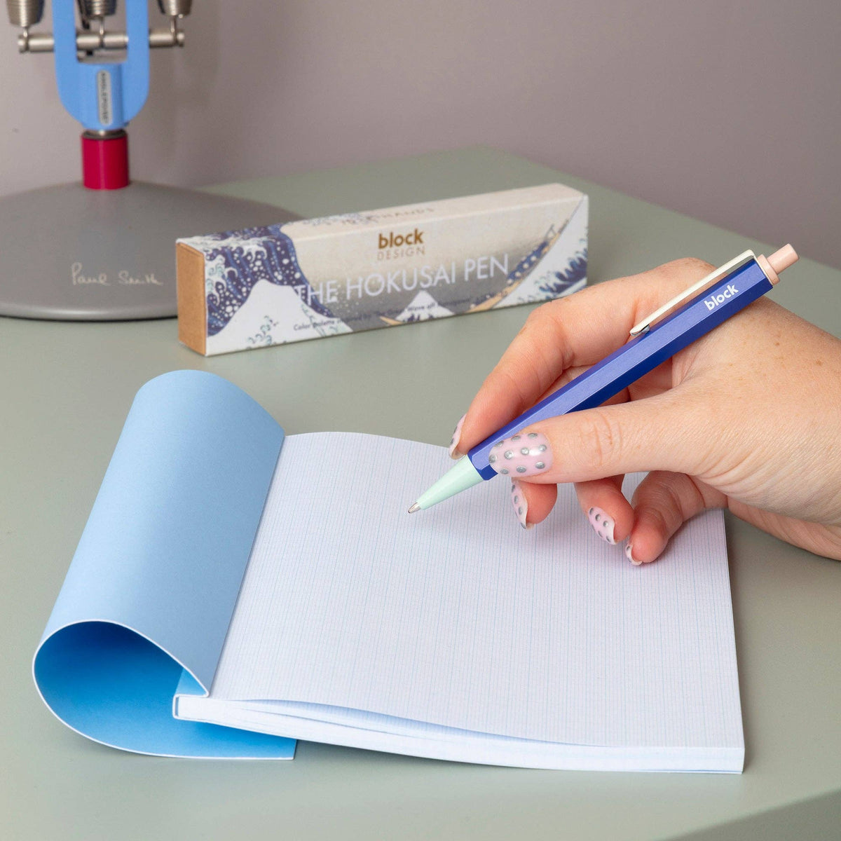 Set of five Artists' refillable ballpoint pens with artwork gift boxes