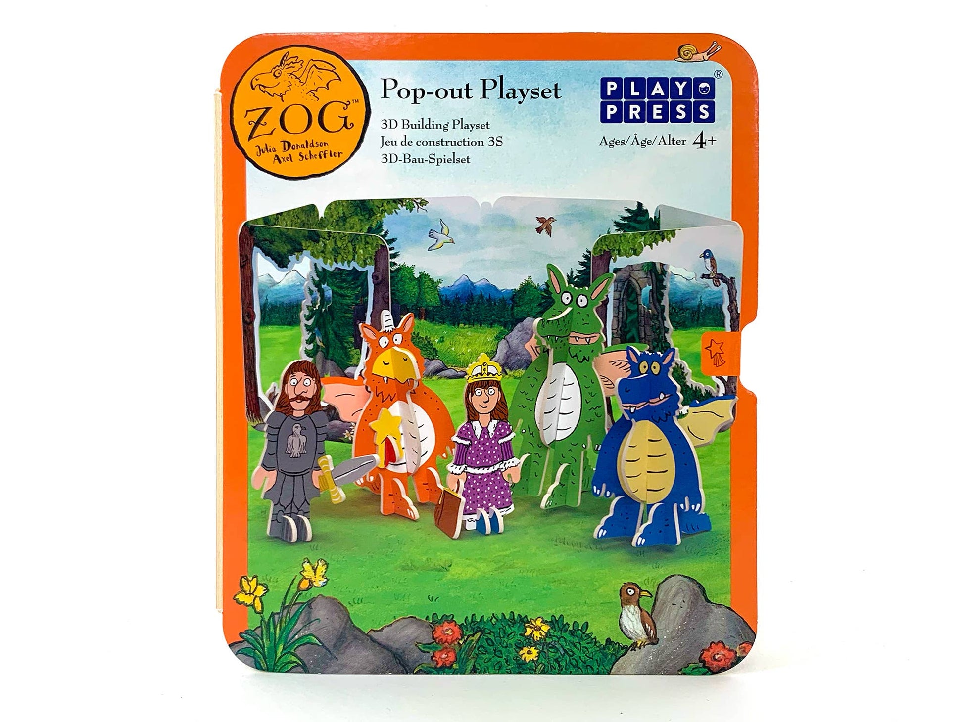 Assembled Zog dragon character pop-out toy