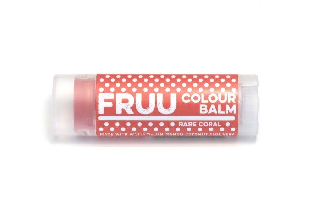 FRUU Rare Coral Colour Balm packaging and tube