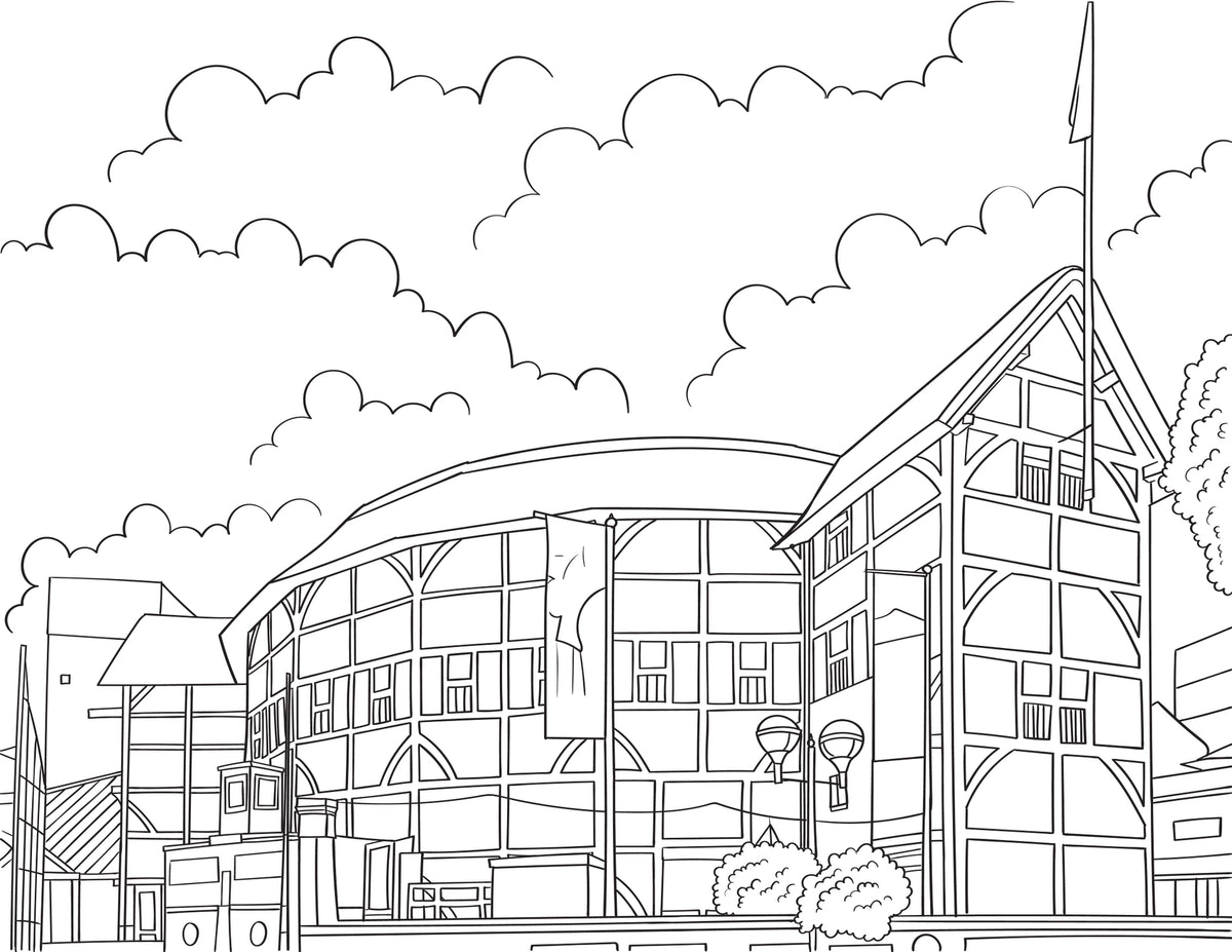 Sustainably sourced London colouring book for adults and children