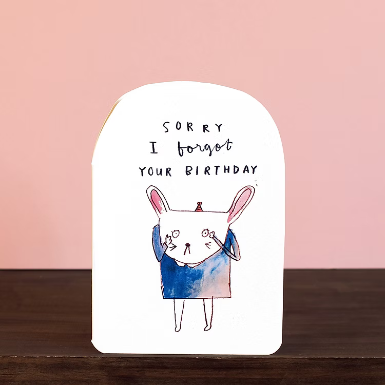 Sorry I Forgot Your Birthday Card | Illustrated Bunny | Laura Skillbeck