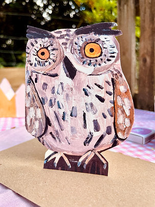 Laura Skillbeck Owl Card - Hand-illustrated design on 350gsm sustainably sourced recycled card