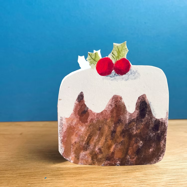 Laura Skillbeck Christmas Pudding Card, 100% Recycled, Sustainably Sourced