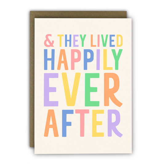 Happily Ever After Congratulations Wedding Card