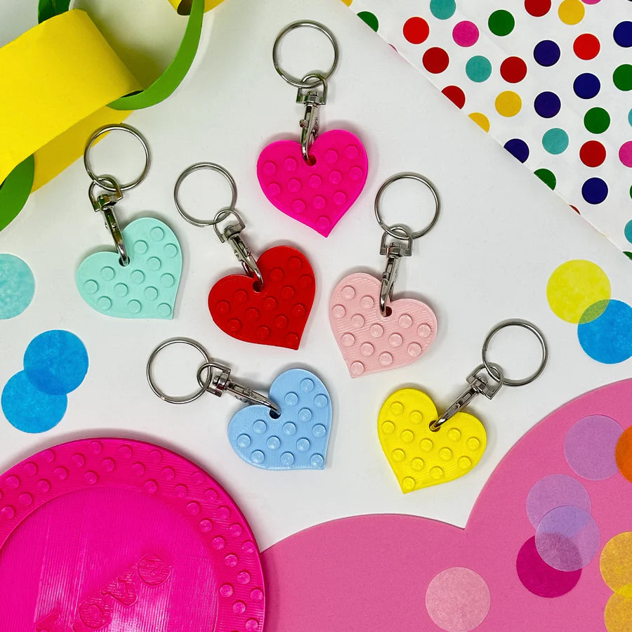 Made Happy - Brick Compatible Tiny Keyring - HEART