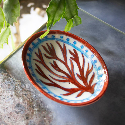 Hand Painted Indian Ceramics - Soap Dish