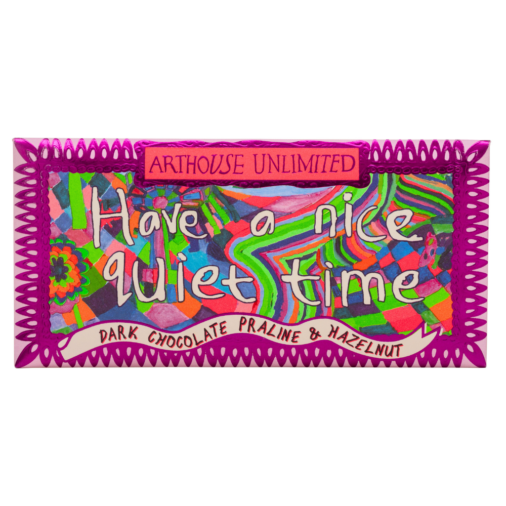Joy Sized Dark Chocolate Bar, Praline & Hazelnut, Arthouse Unlimited
