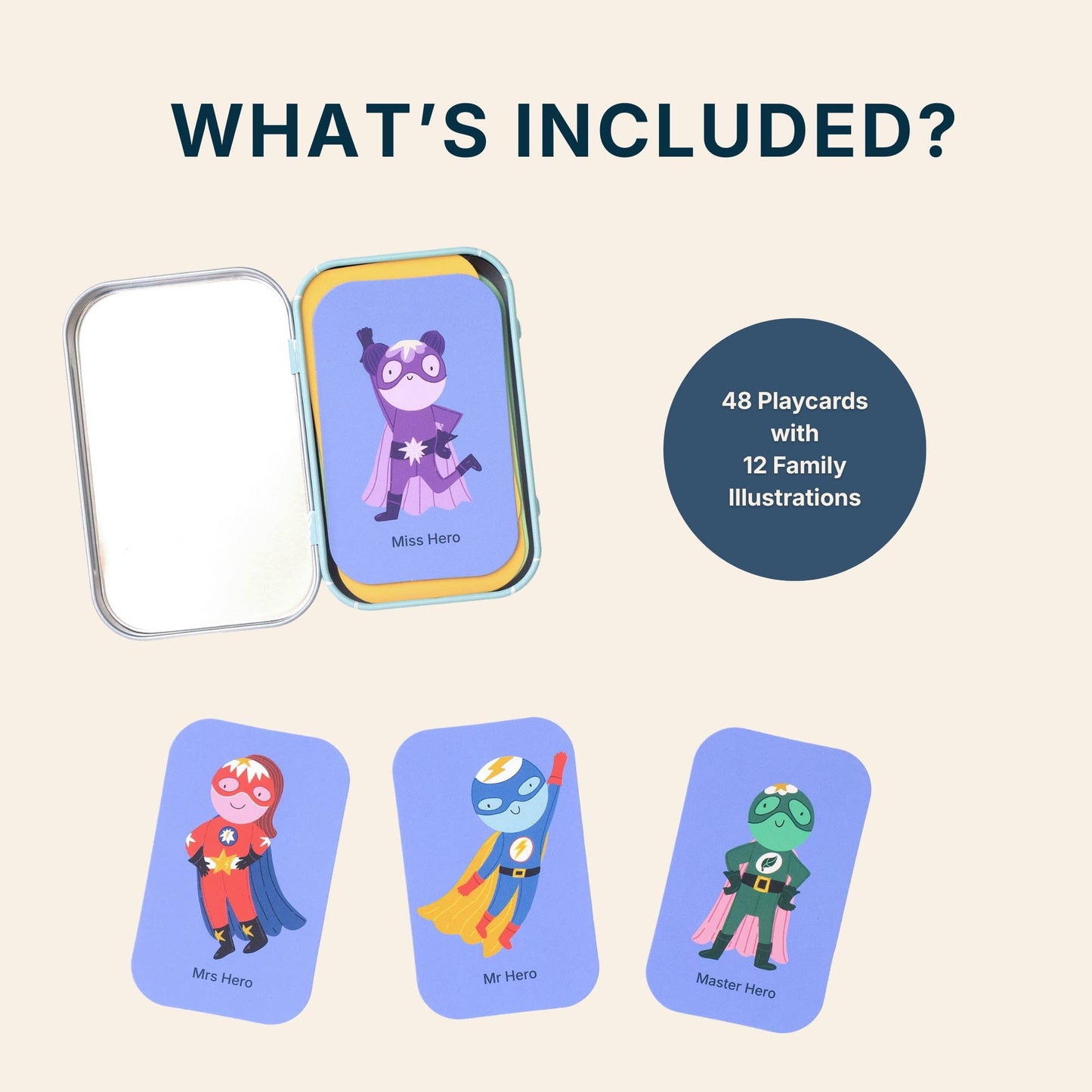Plastic-free children's travel card game