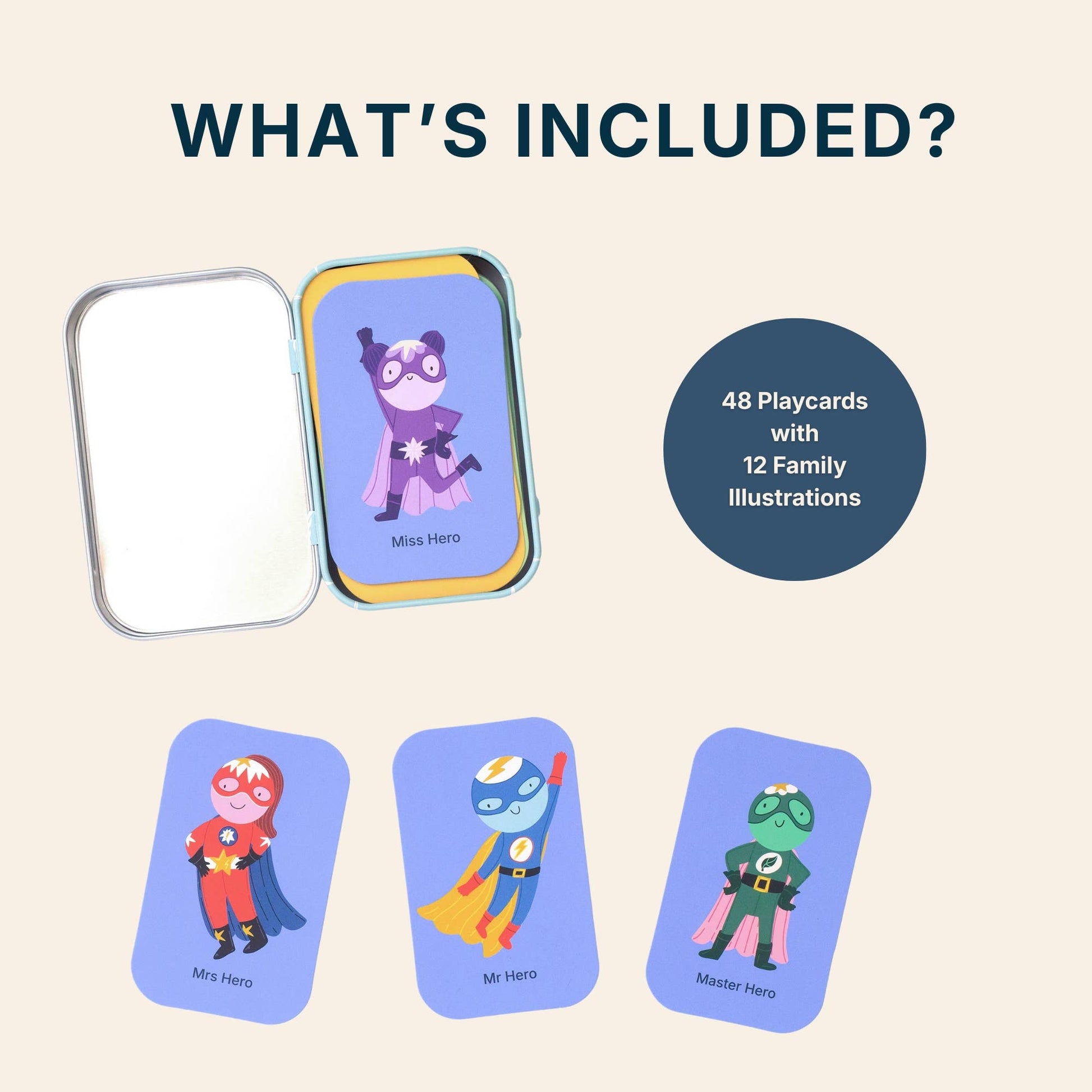 Plastic-free children's travel card game