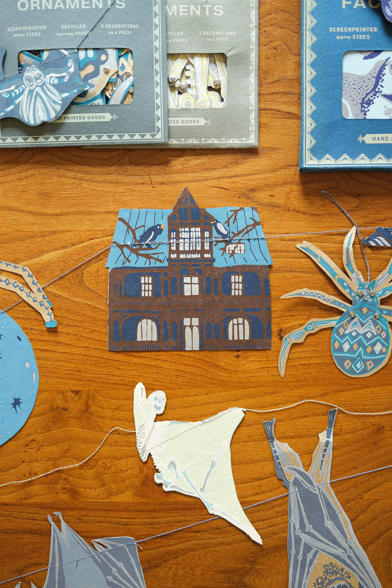 Sustainable Halloween decor hanging display