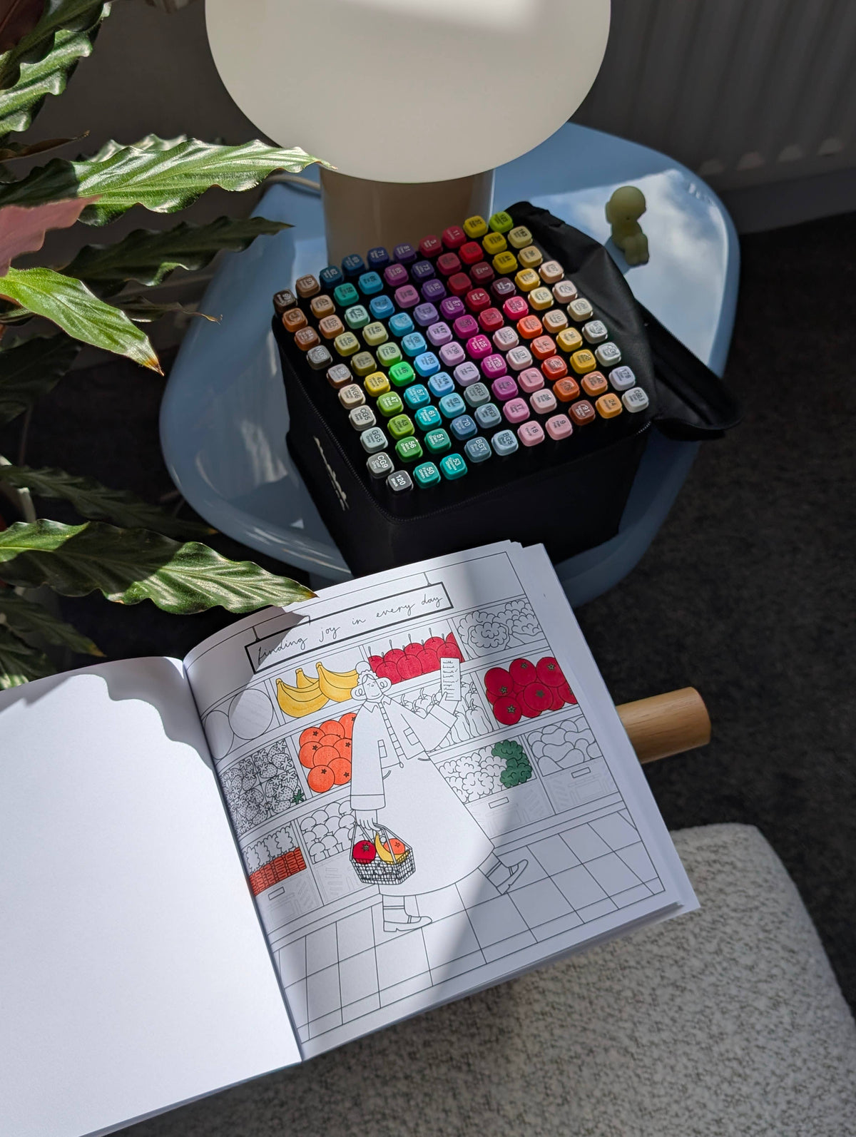Close-up of premium 200gsm paper in the colouring book