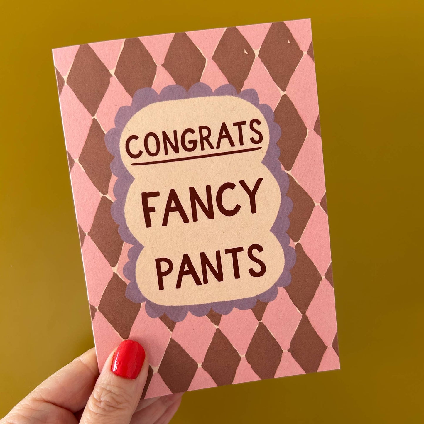 Eco-friendly plastic-free congratulations card with kraft envelope