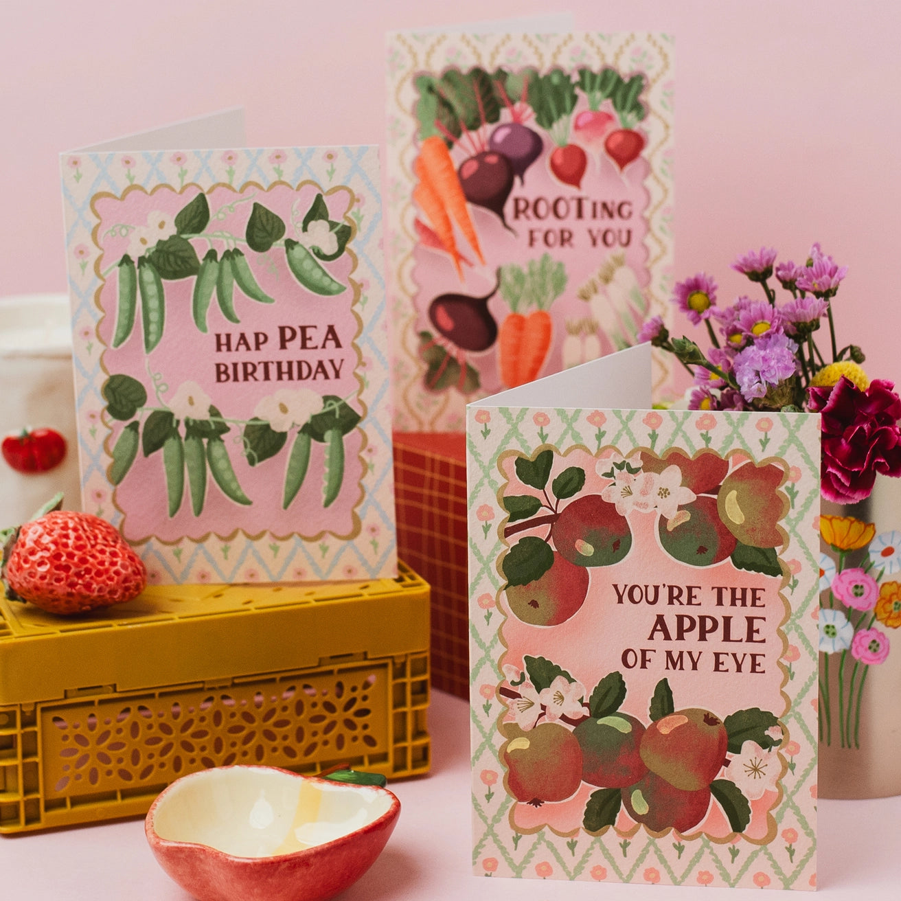 Eco-friendly birthday card with kraft envelope