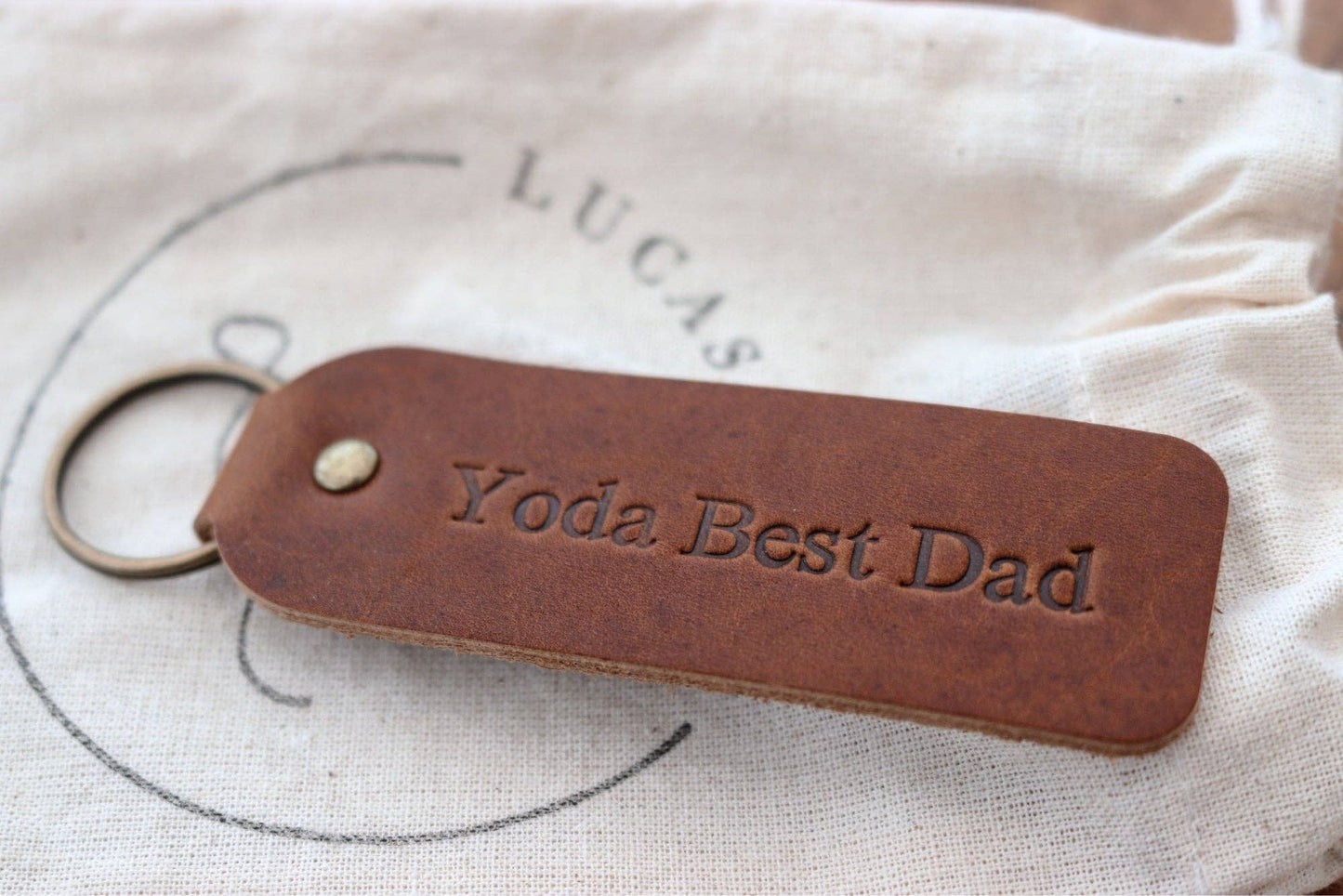 World's Best Dad Leather Handmade Keyrings