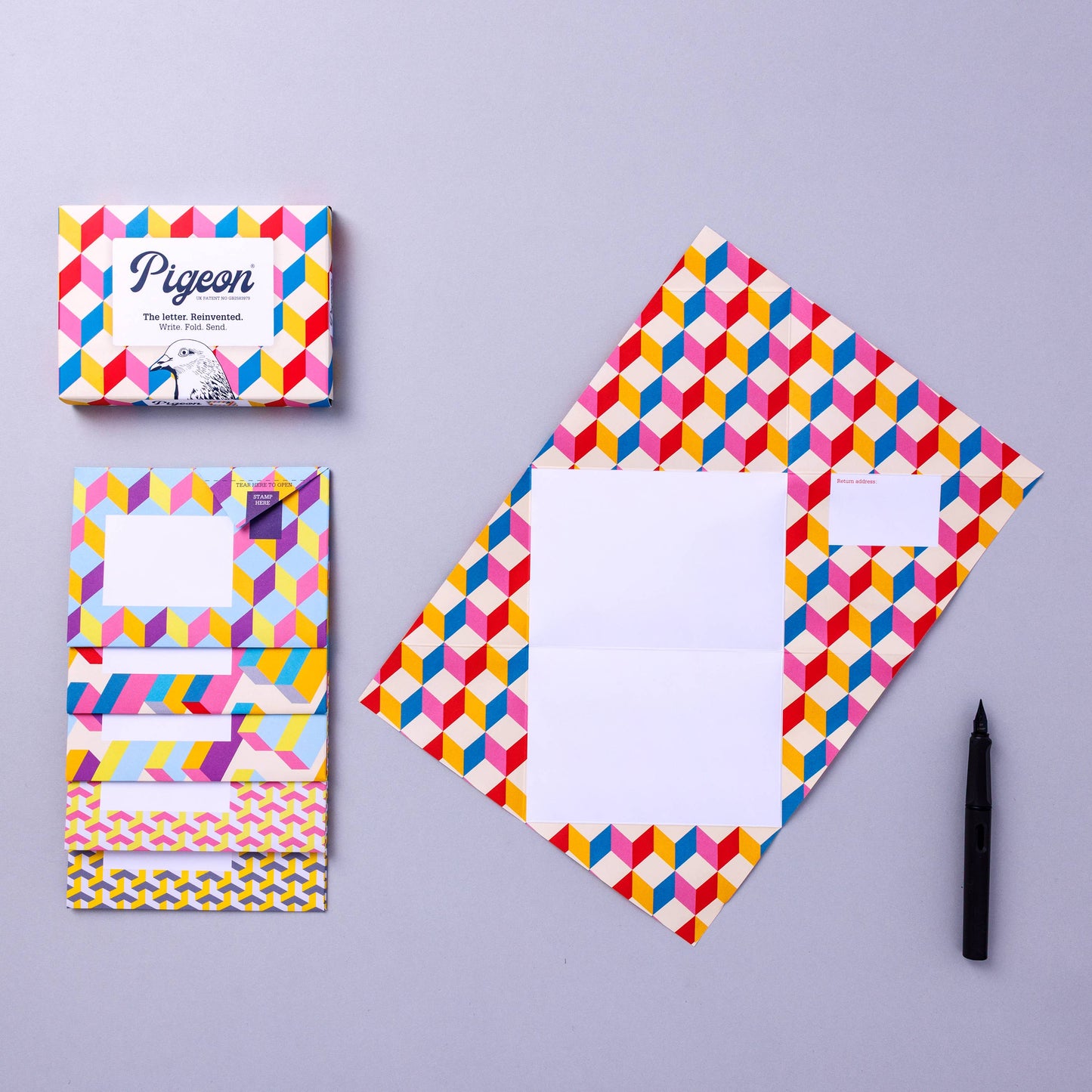 Retro pattern stationery with zany colors